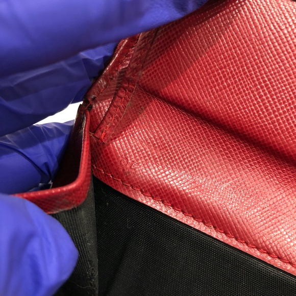 Prada Red Nylon Bifold Wallet Sku#84380 (gently used, outside dirty) - Picture 15 of 15